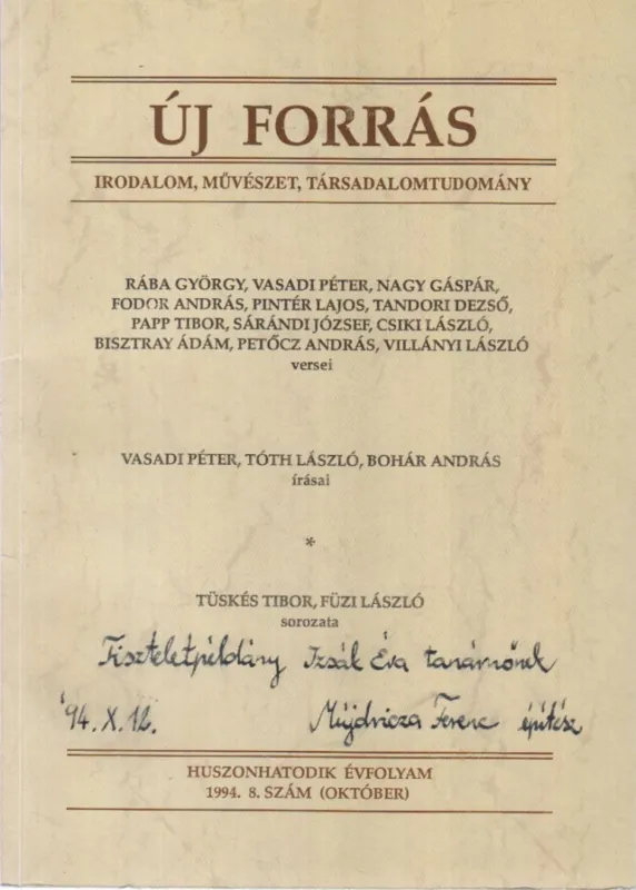Új Forrás 1994/8 október Expressz kézbesítés