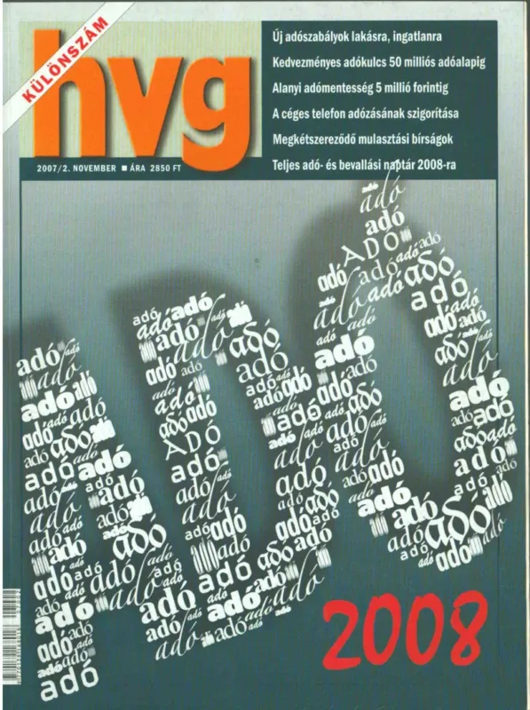 Csak ma HVG 2007/2 különszám - Adó 2008