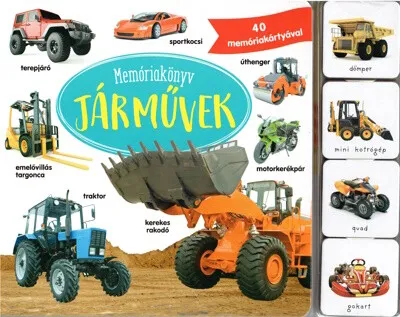 Memóriakönyv: Járművek - 40 memóriakártyával Kedvezményes ár